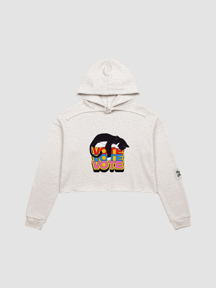 Vote Cat Slumbering Cropped Hoodie product image (1)