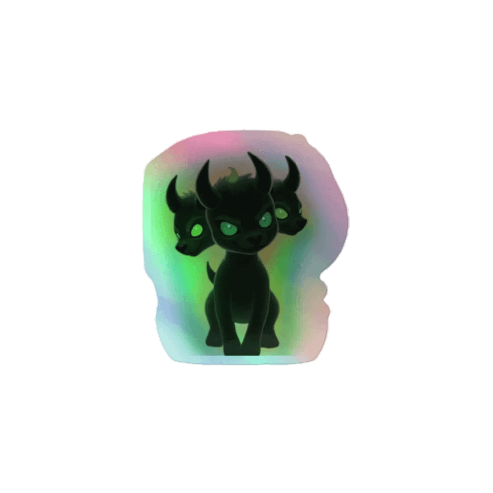 Krush's Cerberus Pup Holographic Sticker ✨🐾 product image (1)