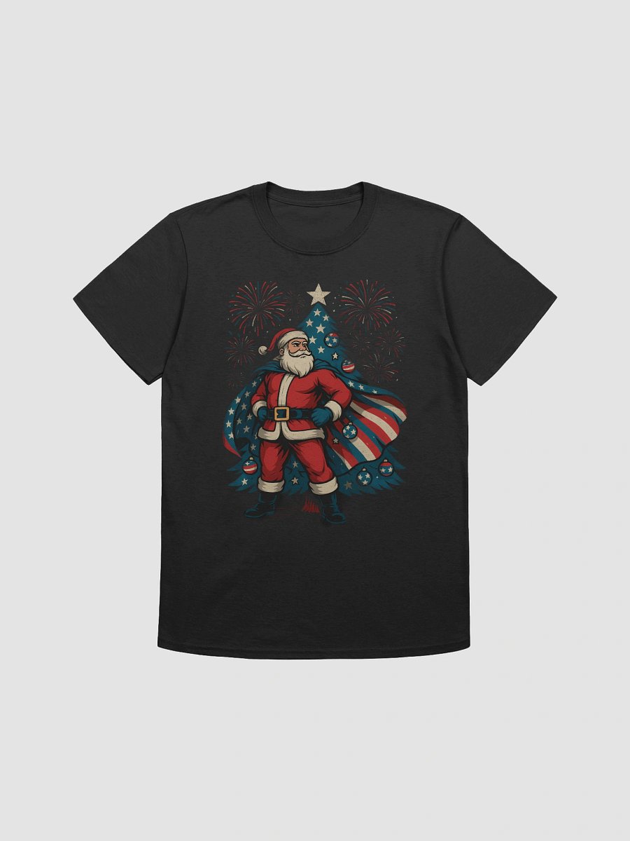 Patriotic Santa Claus American Flag Superhero Christmas Tree T-Shirt product image (1)