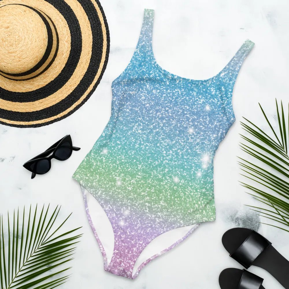 Glitter Unicorn Texture Design One Piece Swimsuit (7) product image (4)