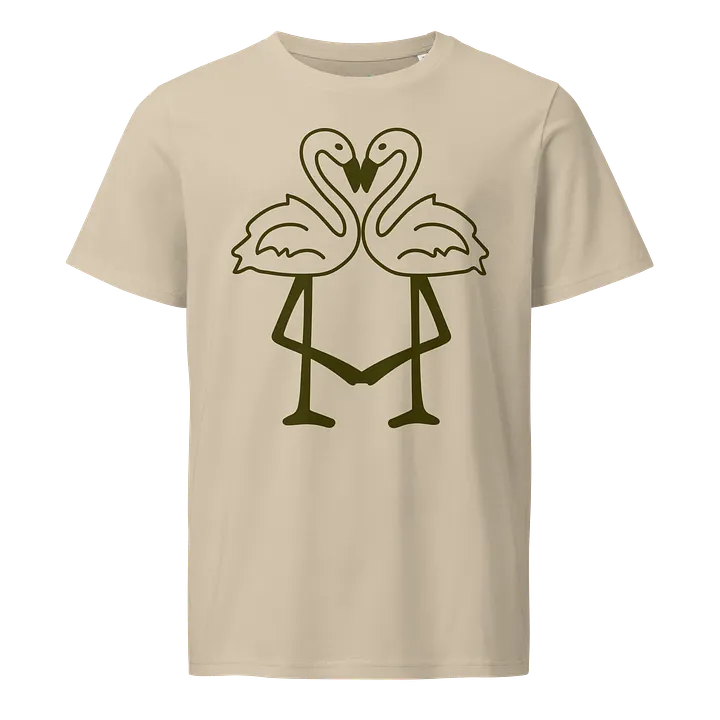 Flamingo Heart Unisex Organic Tee product image (1)