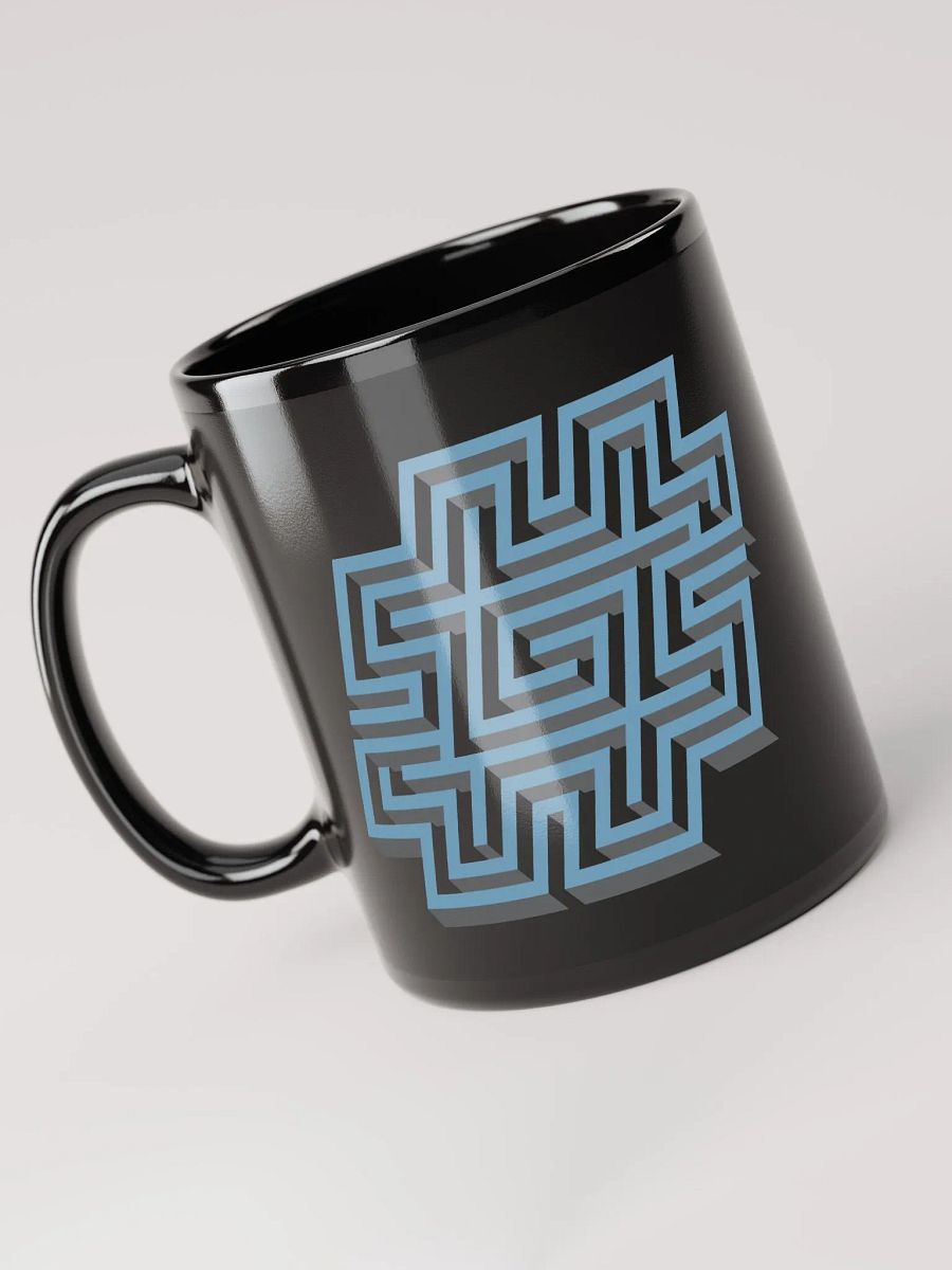 Hashtag Maze Mug (Black) product image (5)
