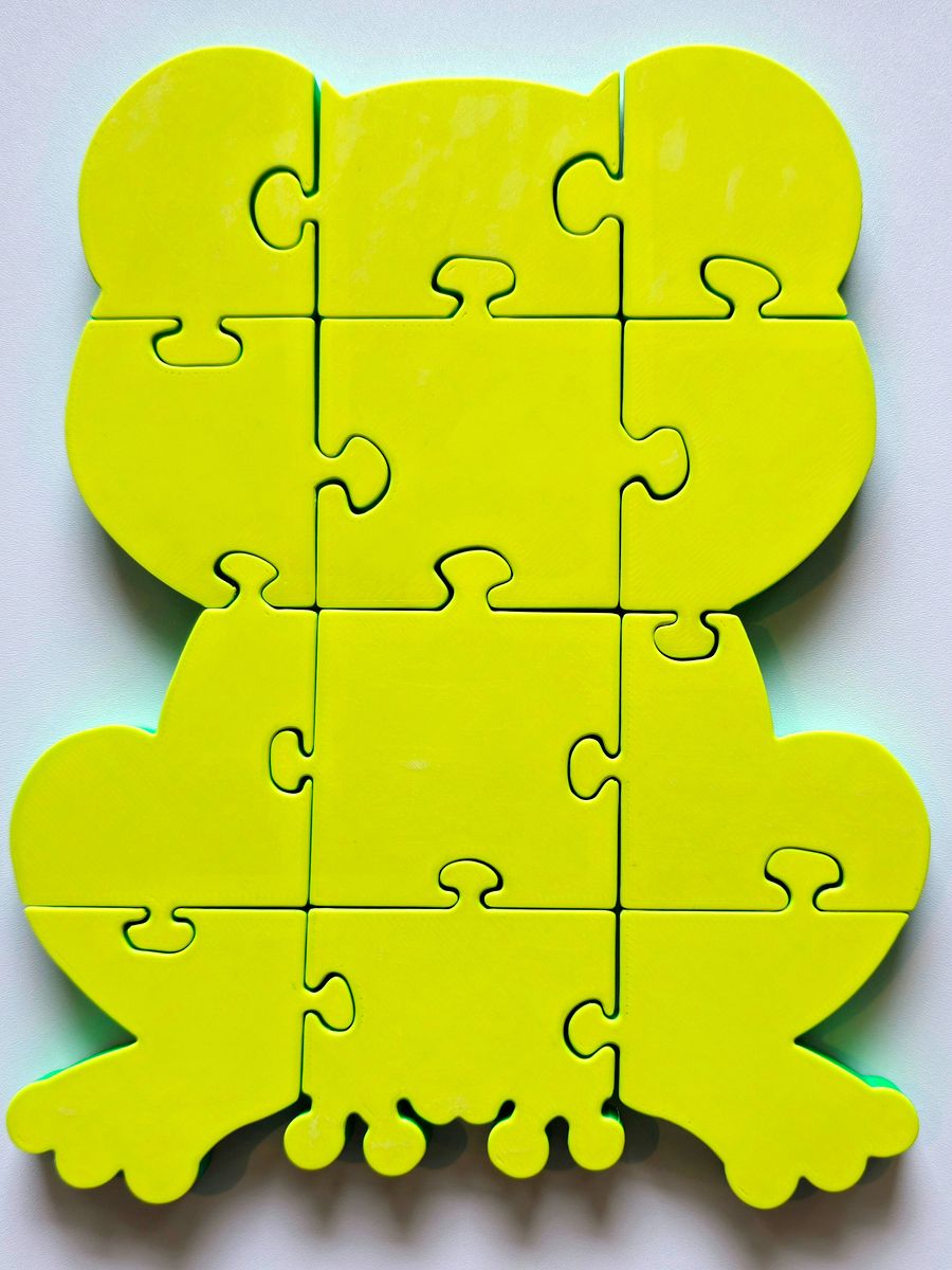 Frog 3D Printed Jigsaw Puzzle – A Ribbiting Brain Teaser for Little Hands! product image (3)