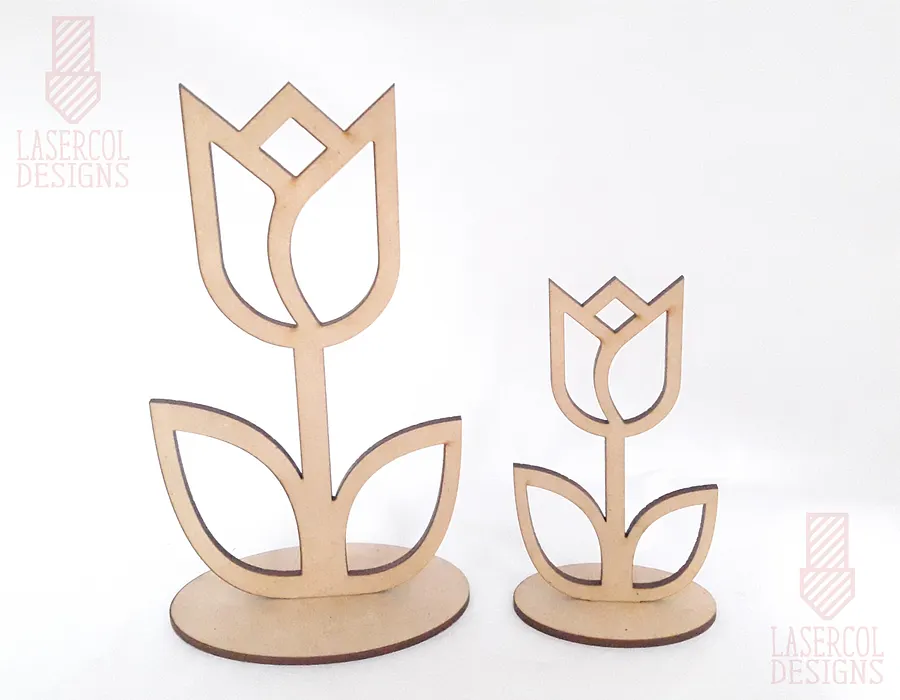 Flowers - Set 1 - (Two Sizes, Five Styles) - Laser Cut Files product image (6)