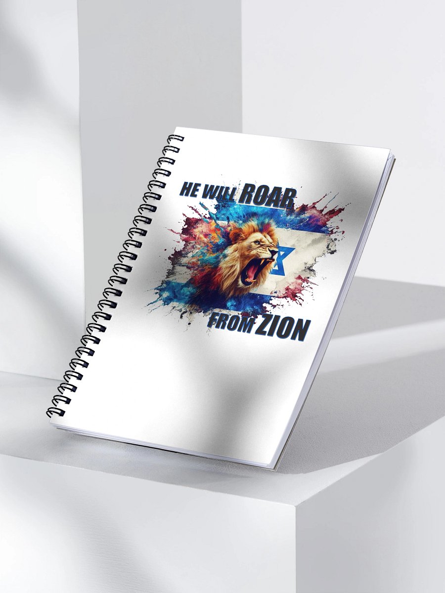 "HE WILL ROAR FROM ZION" Spiral Notebook product image (5)