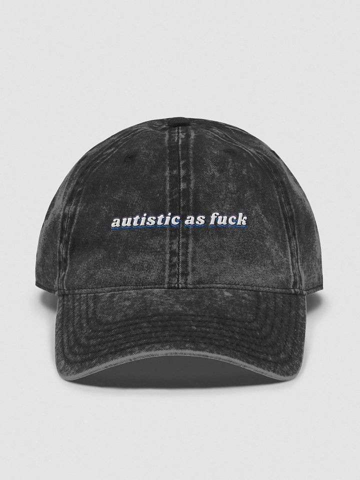 AUTISTIC AS F*CK vintage wash dad hat product image (1)