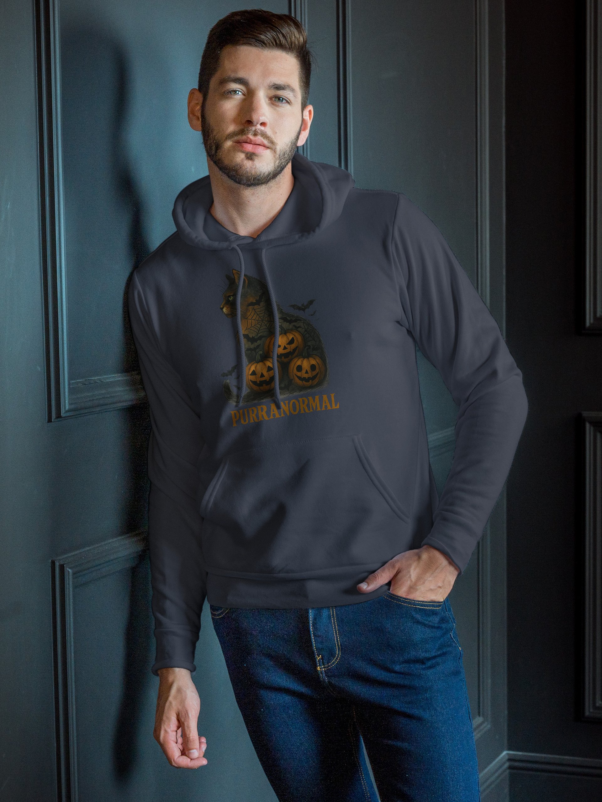 Purranormal Cat Halloween Hoodie product image (50)