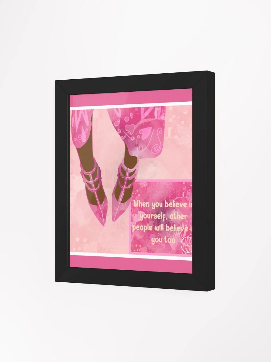 Believe in Yourself Pink Swirl Heels Poster product image (3)