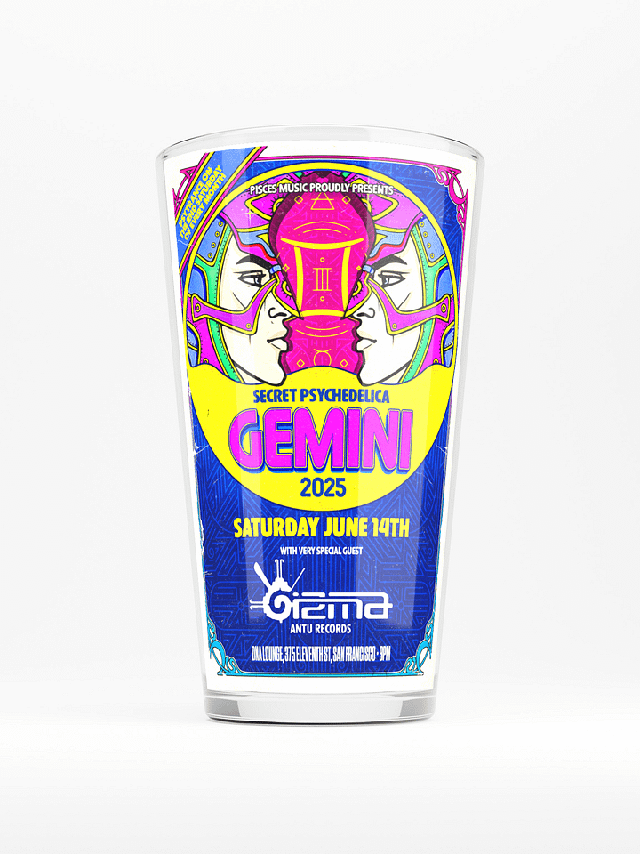 Gemini 2025 Shaker Pint Glass product image (1)