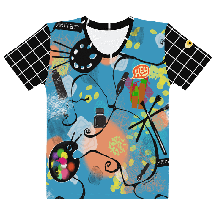 ScribbleWear #11 Women's Crew Neck Poly Tee/InkMeBlues product image (1)