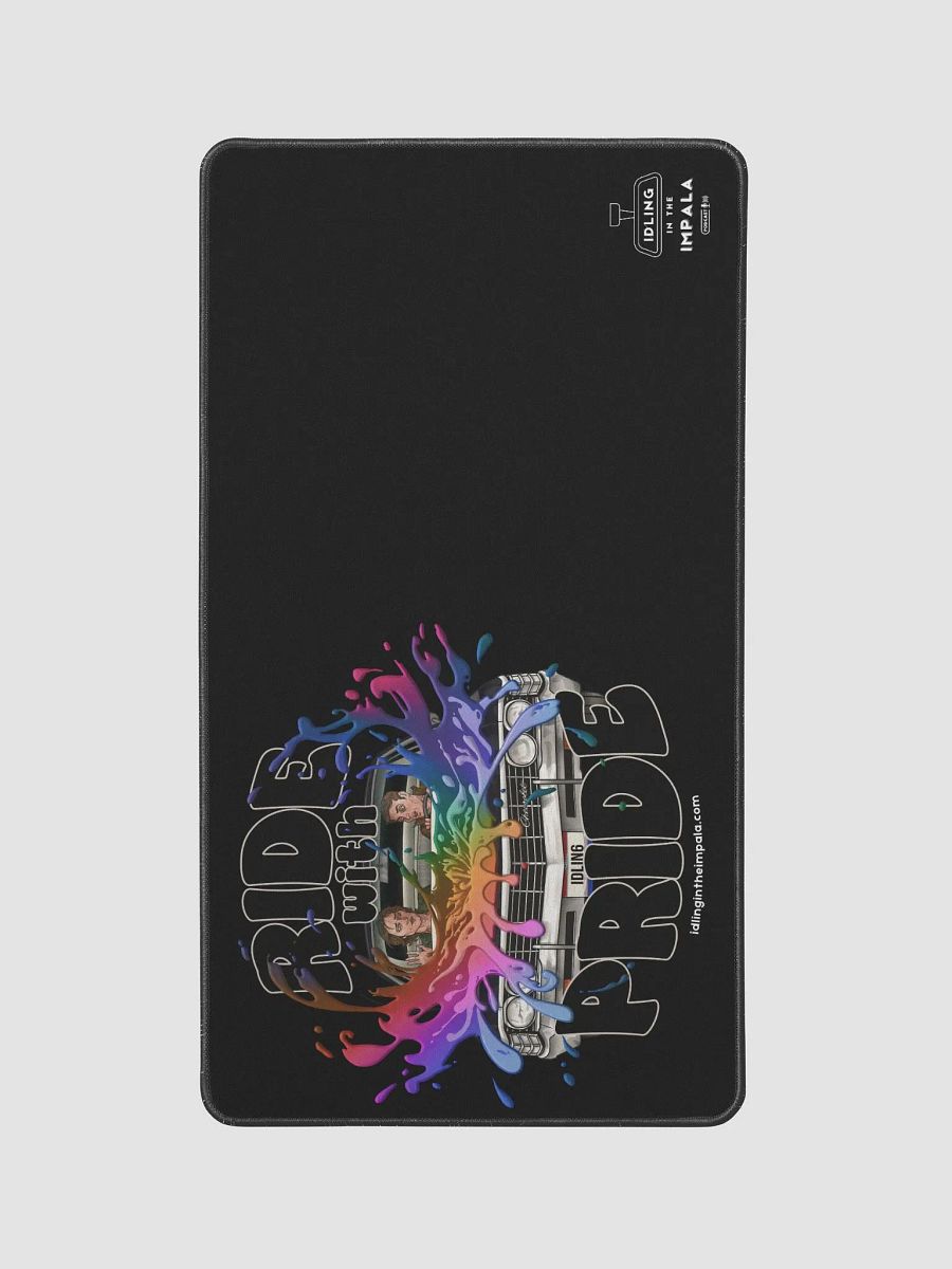 Ride with Pride 12" x 22" Black Deskmat product image (3)