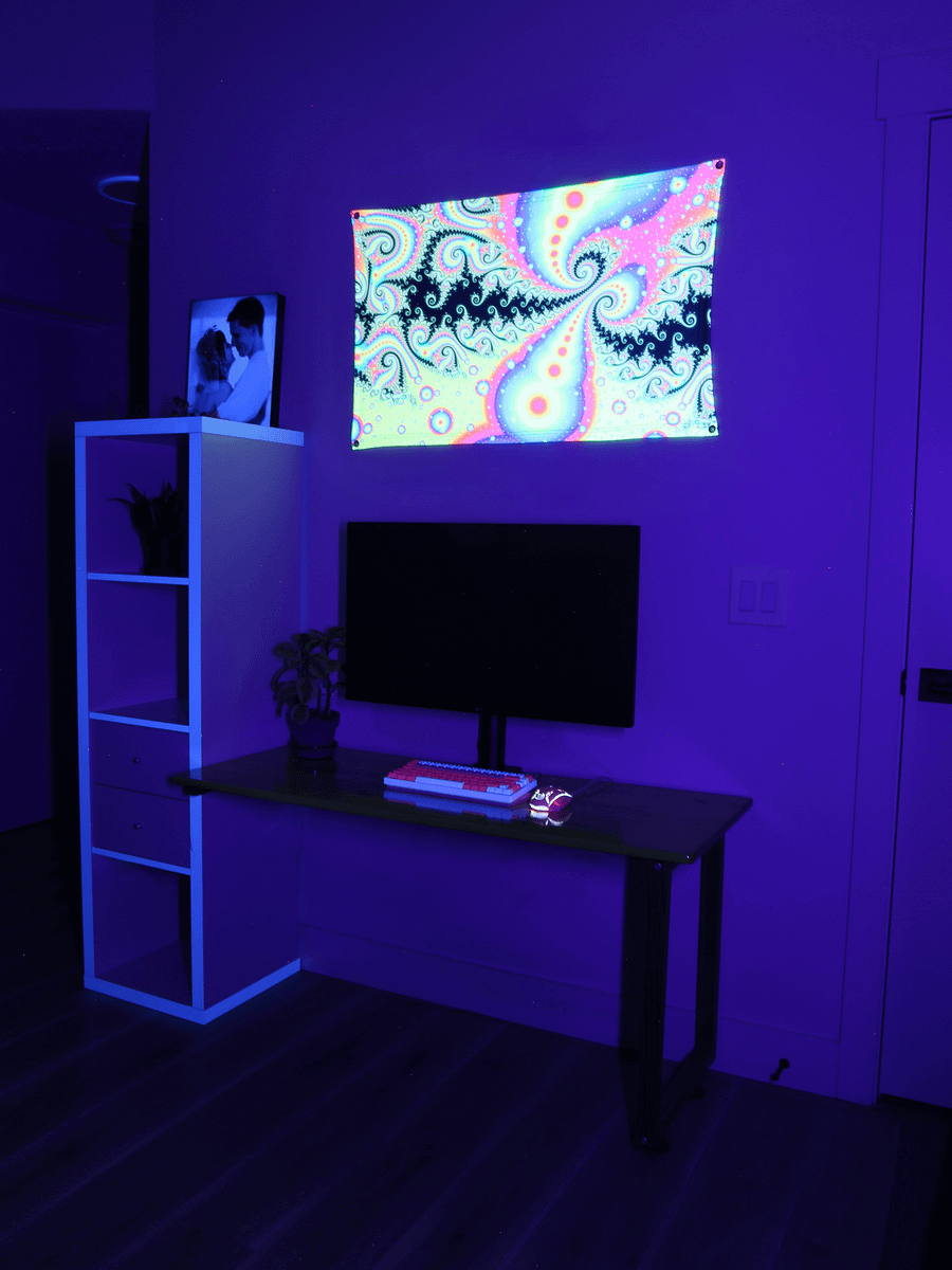 UV fractal tapestry - Pink Lemonade Sunrise product image (11)