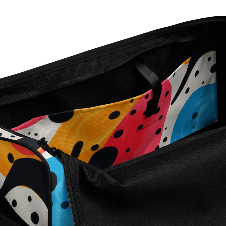 “Tangerine Blue Dreams” All-over Multi-Pattern Duffle Bag product image (4)