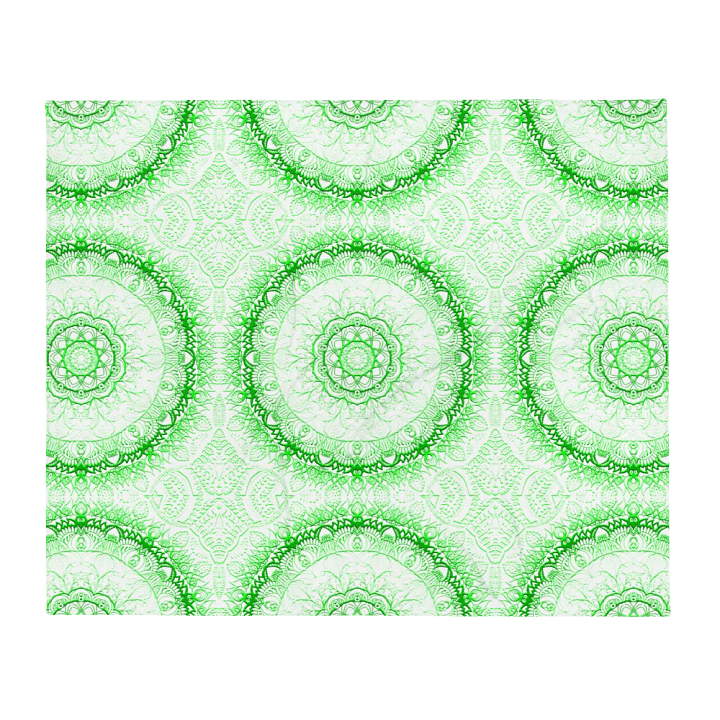 Kaleidoscopic Green Mandala Throw Blanket product image (2)