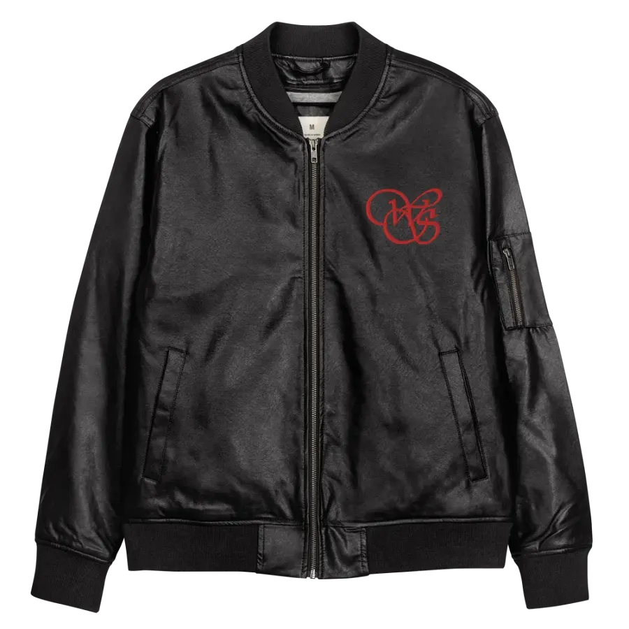 WS Faux Leather Bomber Jacket product image (12)