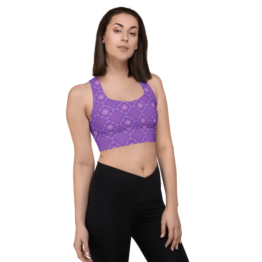 Lilac_Pattern Sports Bra product image (4)