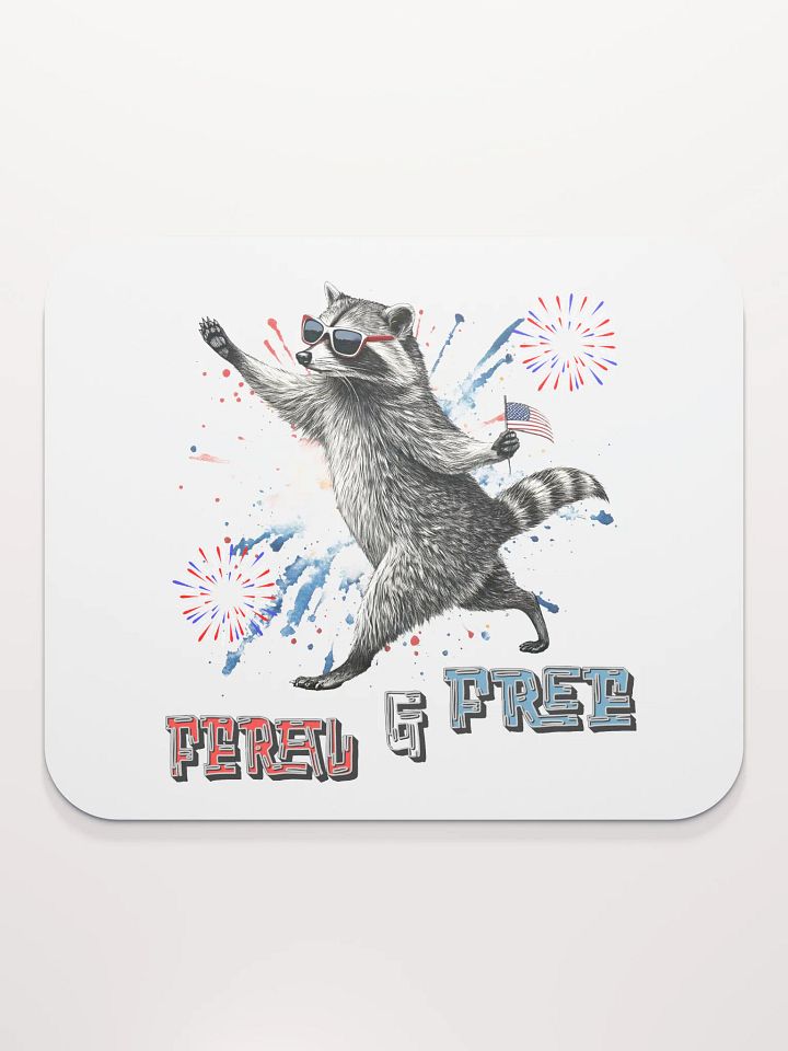 Feral And Free Raccoon Mouse Pad product image (1)