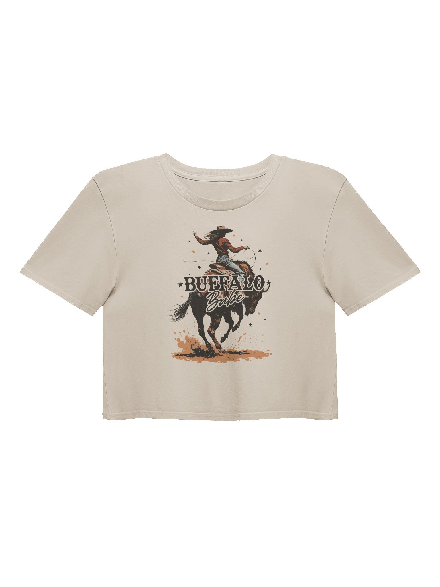 The "Buffalo Babe" Cowgirl Premium Crop Top product image (2)