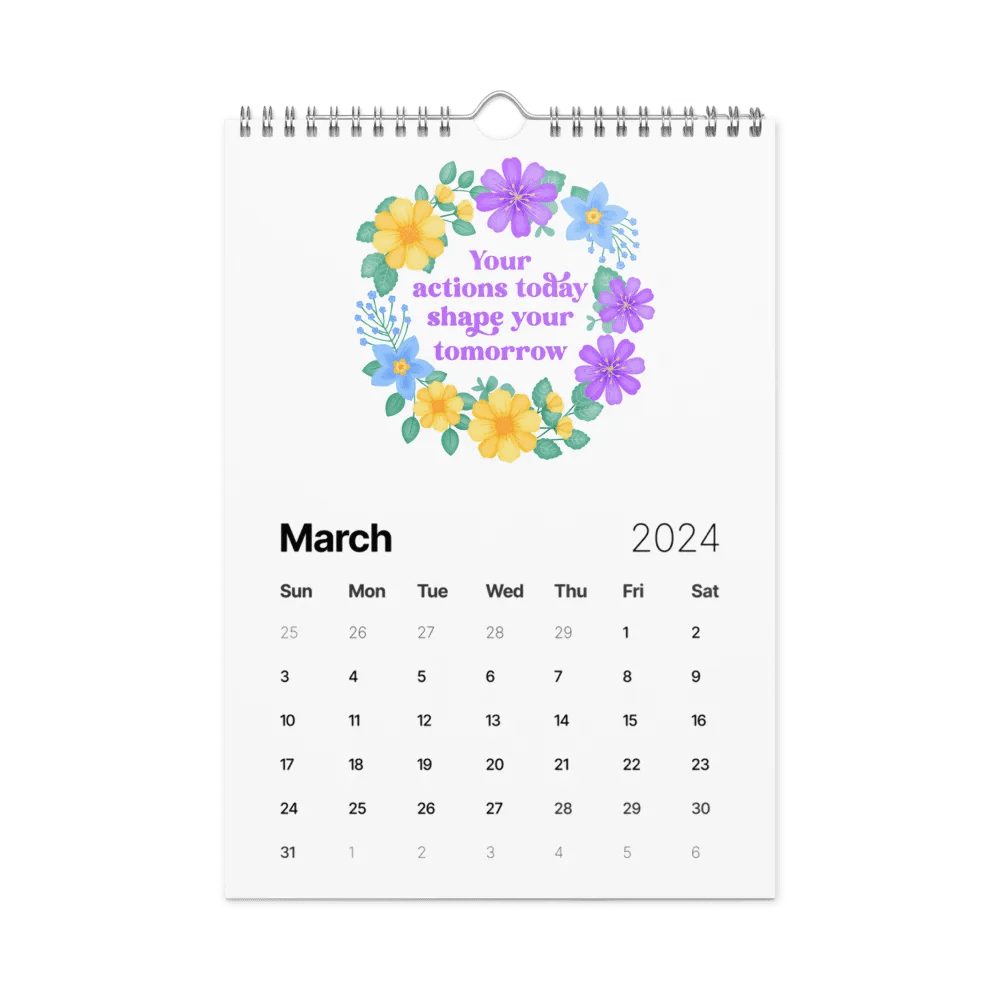 Vibrant Floral Motivational Quotes Calendar product image (7)