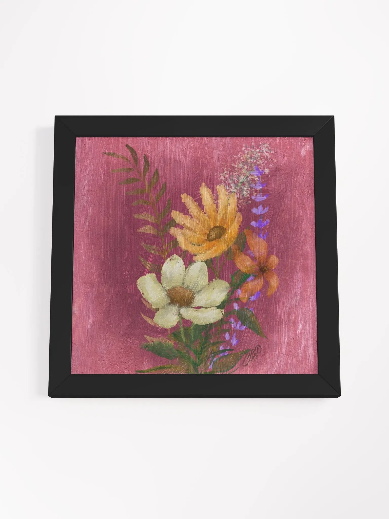 Wild Flowers Vibrant Ayous Wood Framed Poster product image (7)