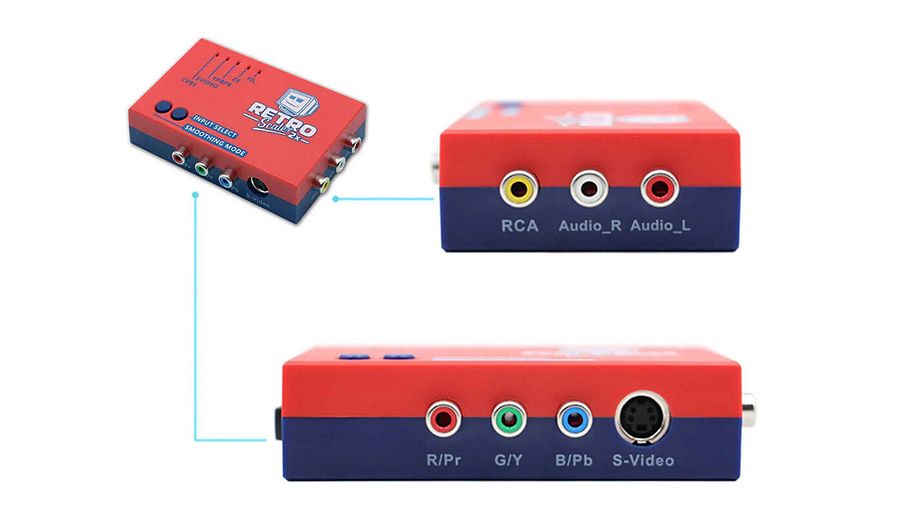 RetroScaler2x AV to HDMI Up-Scaler Retro Converter Game Console Retro Gaming NES Snes N64 Dreamcast Gamecube C64 PS1 PS2 Sega Megadrive product image (4)