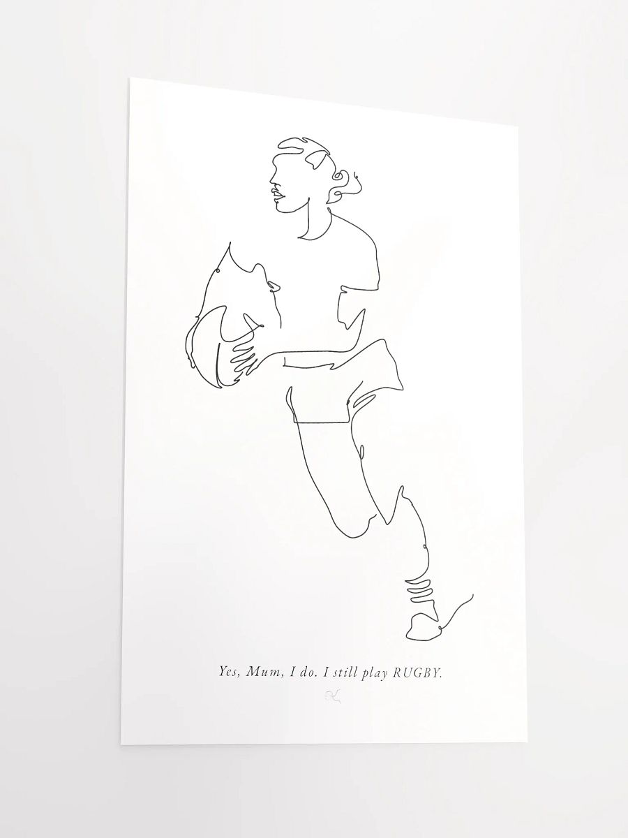 Women Rugby Poster <3 hard Runs #2 product image (5)