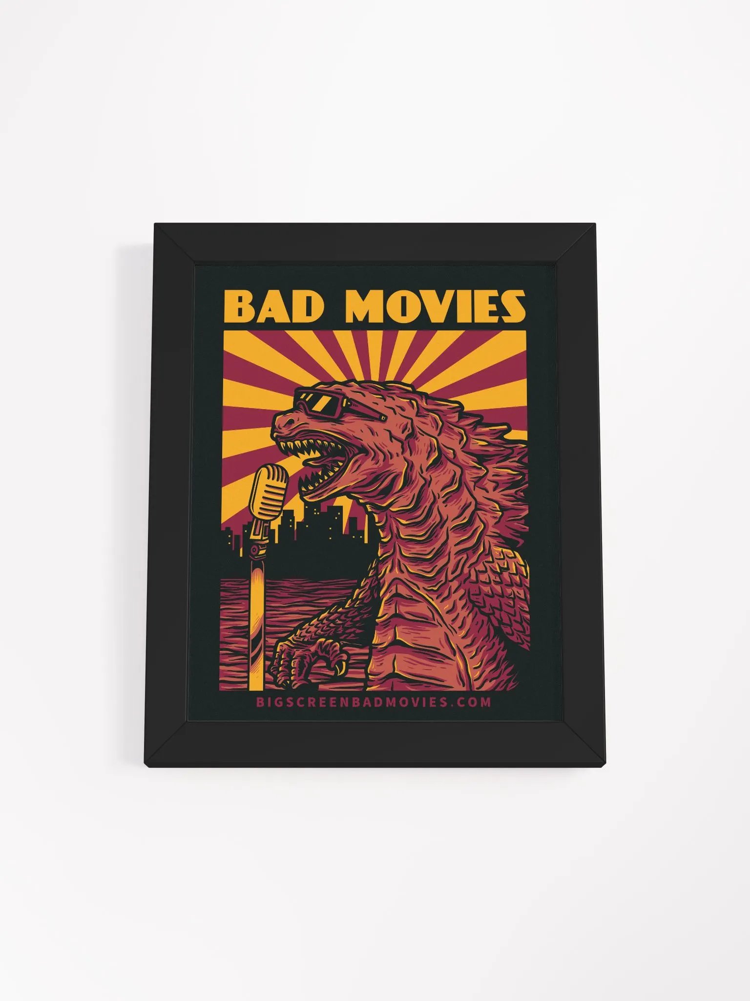 Bad Movies Giant Monster Wood Framed Matte Poster product image (10)