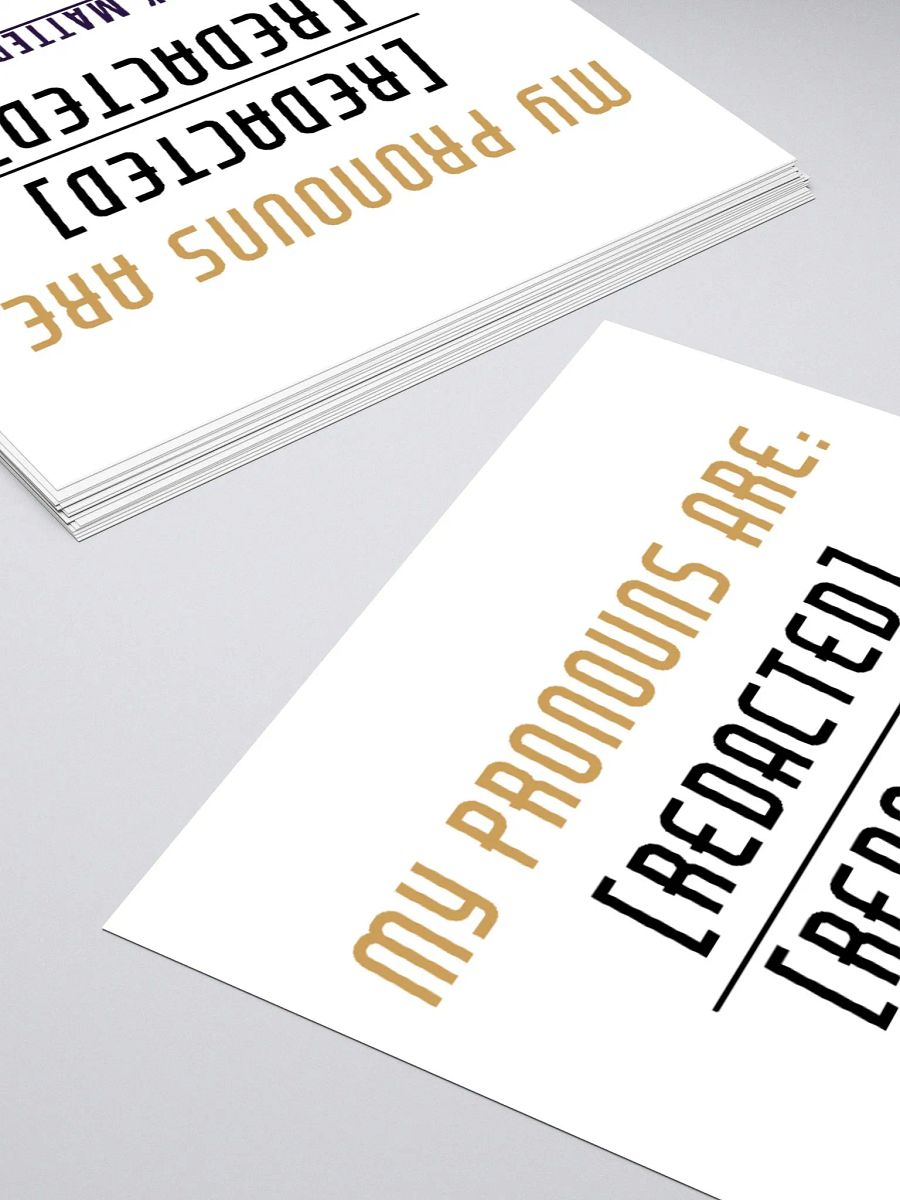 Dark Matters Pronouns Sticker product image (4)