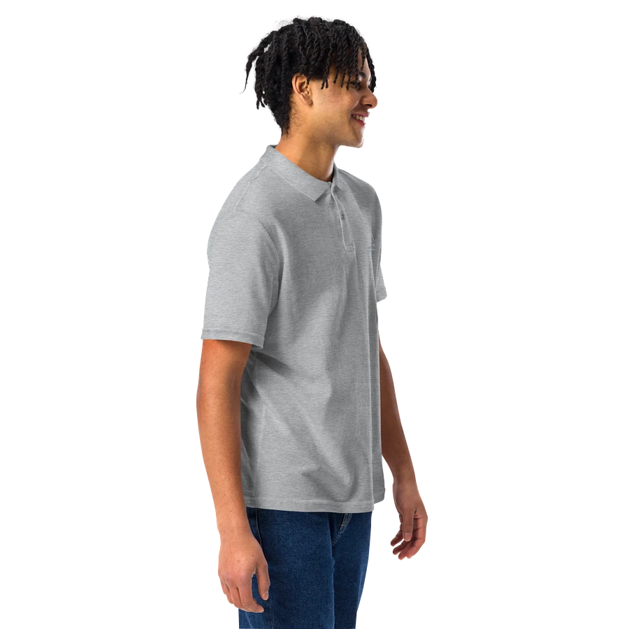 Shadow Bagger Embroidered Polo Shirt in White or Grey product image (4)