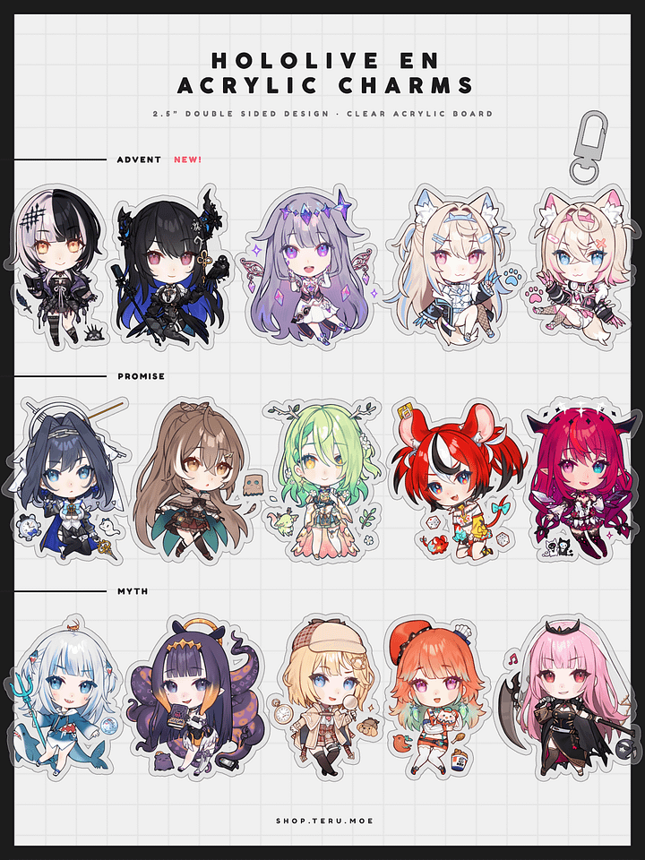 Hololive EN Acrylic Charms product image (1)