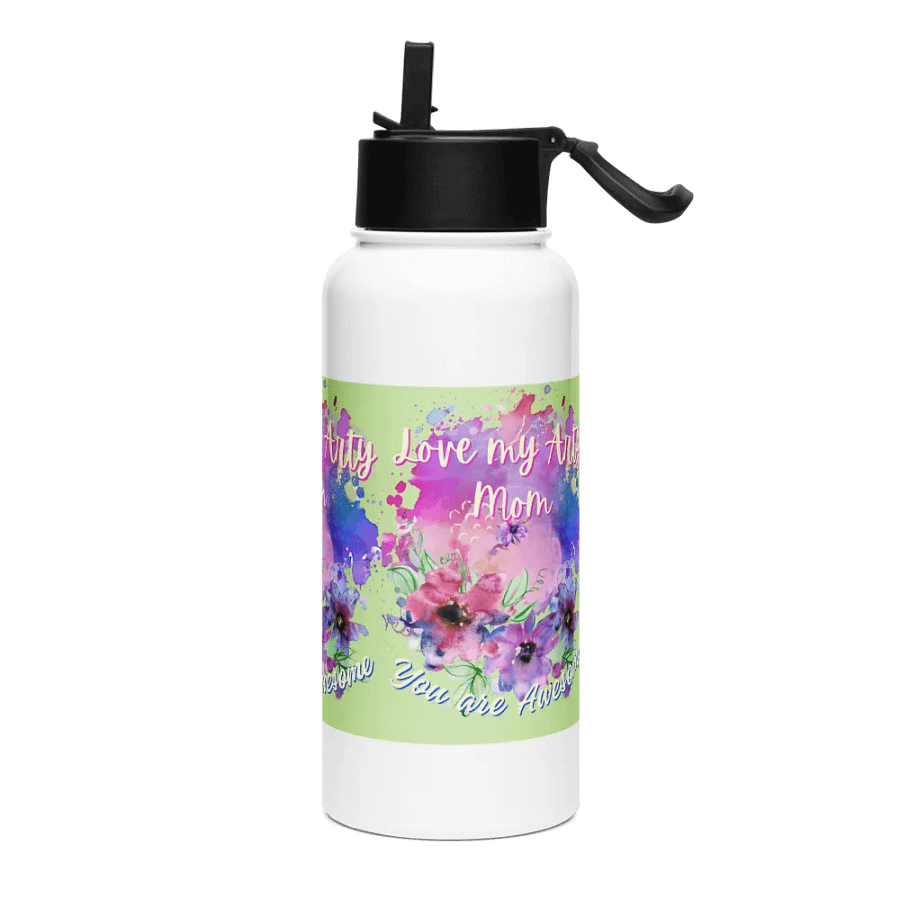 Arty Mom Love Water Bottle for creative moms on mothersday product image (3)