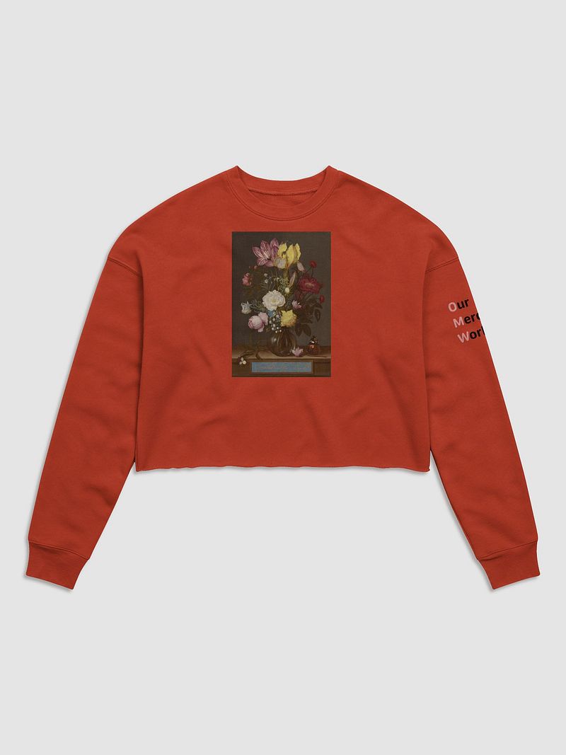 Flowers in a Vase Crop Sweatshirt