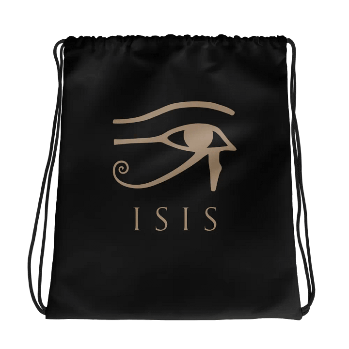 Isis Black Drawstring Backpack product image (1)