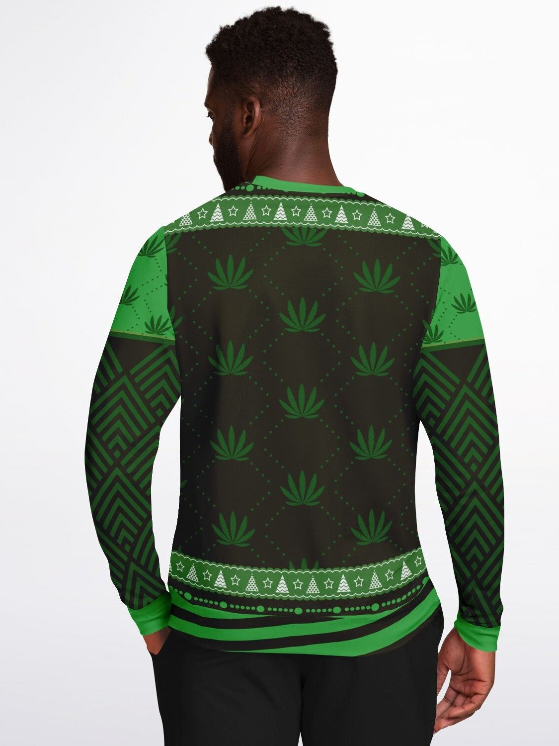 “Merry W**dmas” Funny Santa Christmas Sweatshirt | 420 Holiday Party Jumper | Unisex W**d Xmas Ugly Sweater product image (6)