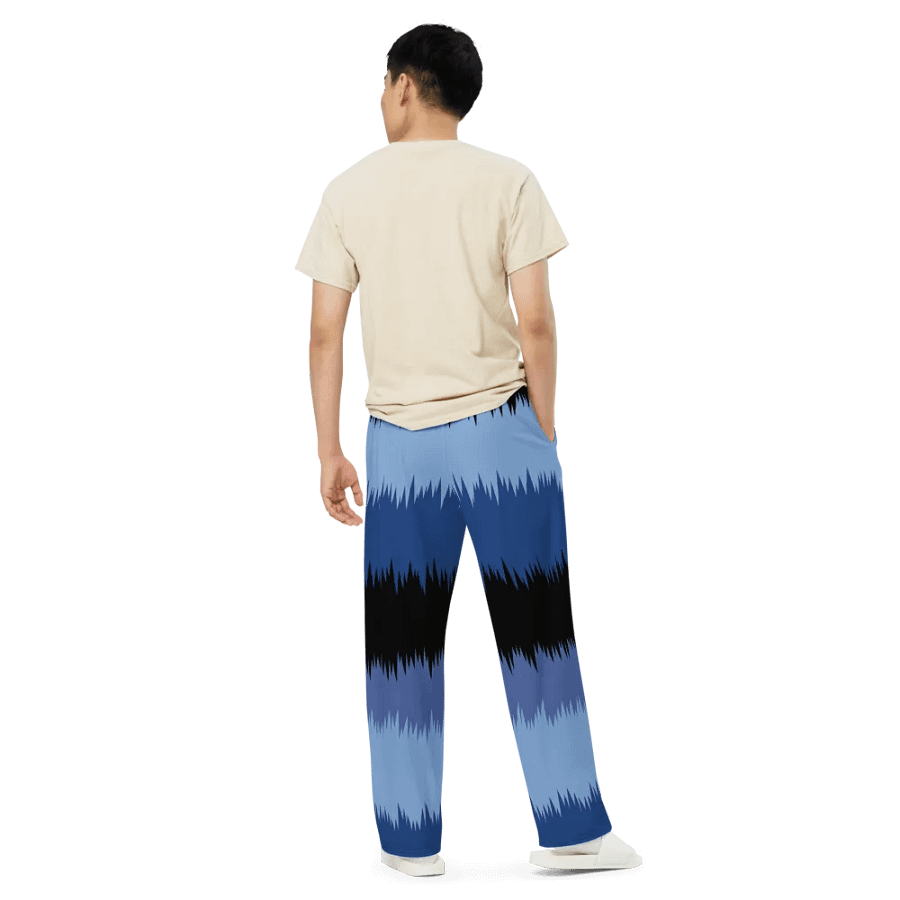 Spiky Blue Horizon Wide-Leg Pants product image (5)