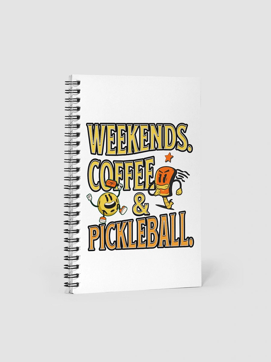 Weekends Coffee And Pickleball Playful Notebook product image (2)