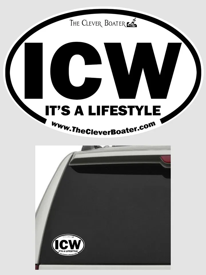 ICW - IT'S A LIFESTYLE - Euro style bumper sticker 4.5x3 inches product image (1)