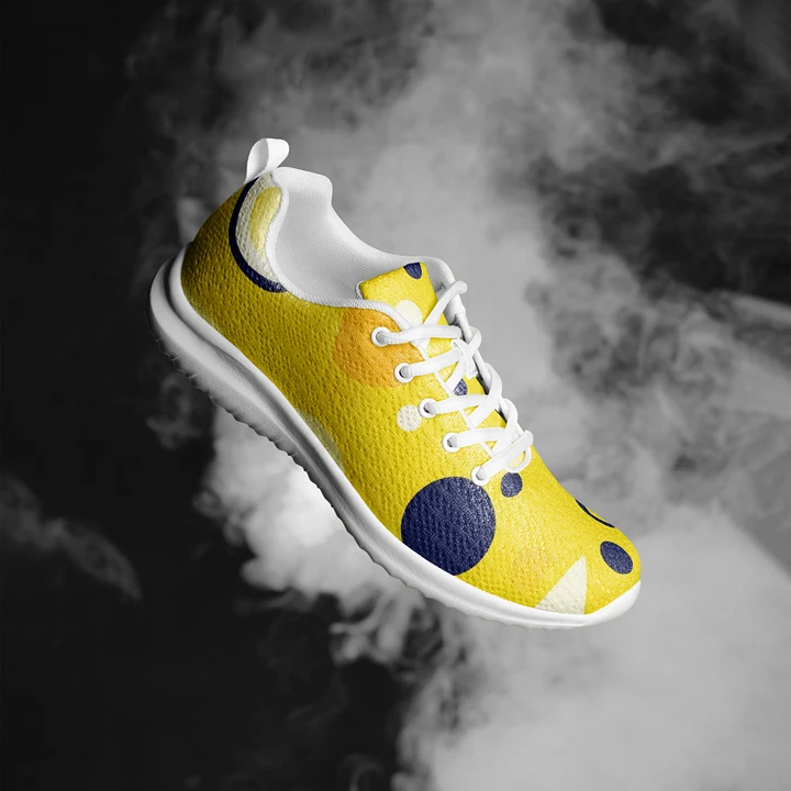 Yellow Abstract Women's Athletic Shoes #559 product image (2)