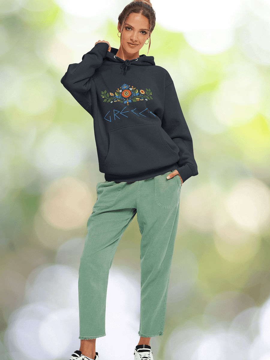 Hellenic Blossom – Greece Edition Hoodie; Navy product image (5)