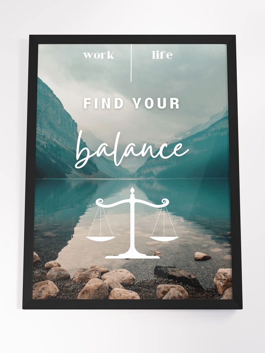 Find your balance Framed Balance Frame Poster product image (4)