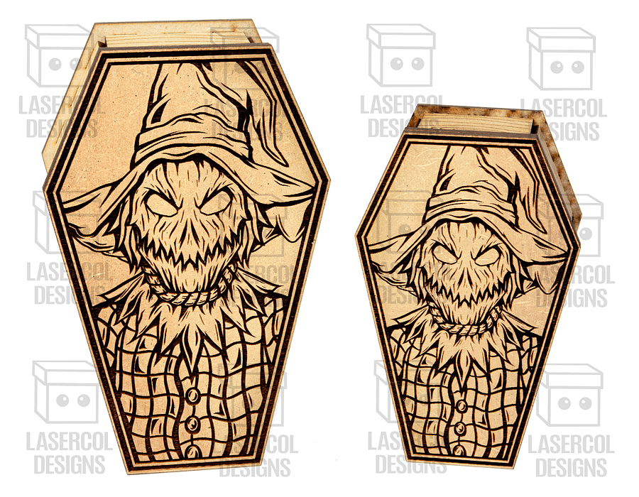 Halloween Coffin Box Set 4 (2 Sizes) - Laser Cut Files product image (6)