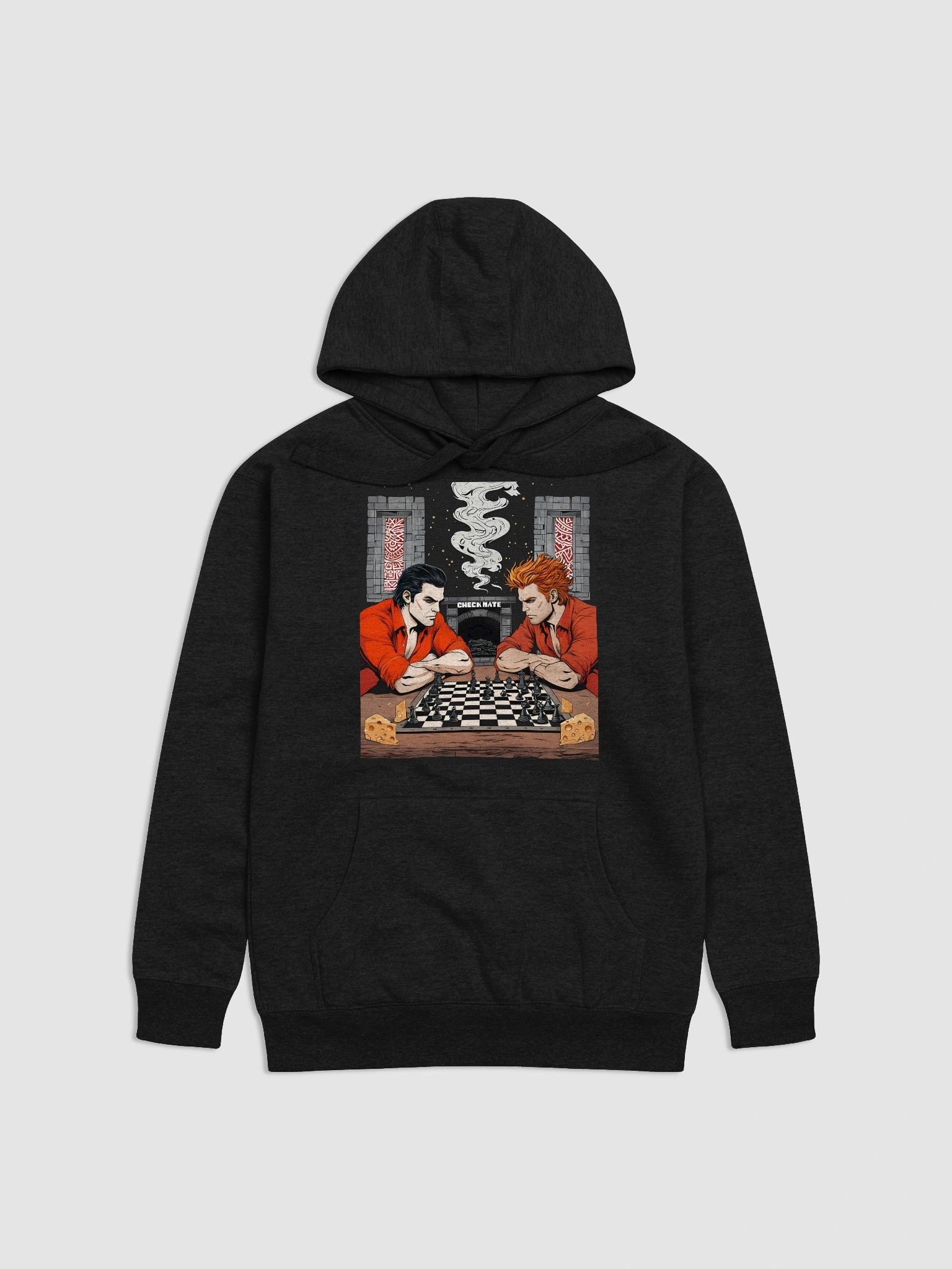 Fierce Chess Duel Design | Checkmate Print Hoodie product image (3)