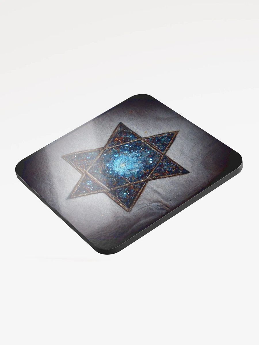 Galactic Blue Star Cork Coaster product image (3)