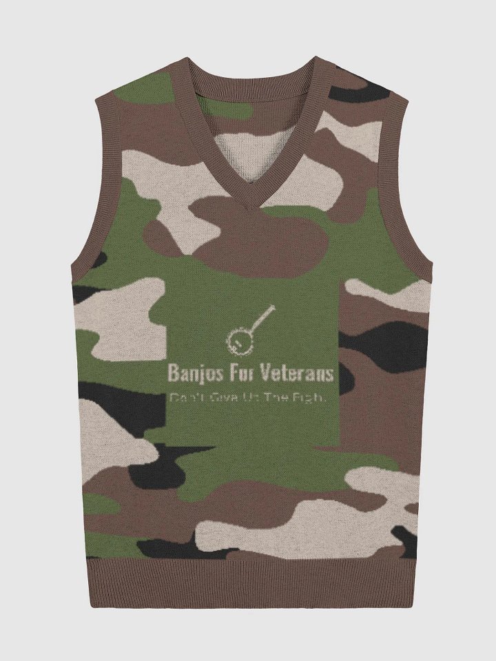 Banjos For Veterans (B4V) Camo Knitted V-Neck Vest product image (2)
