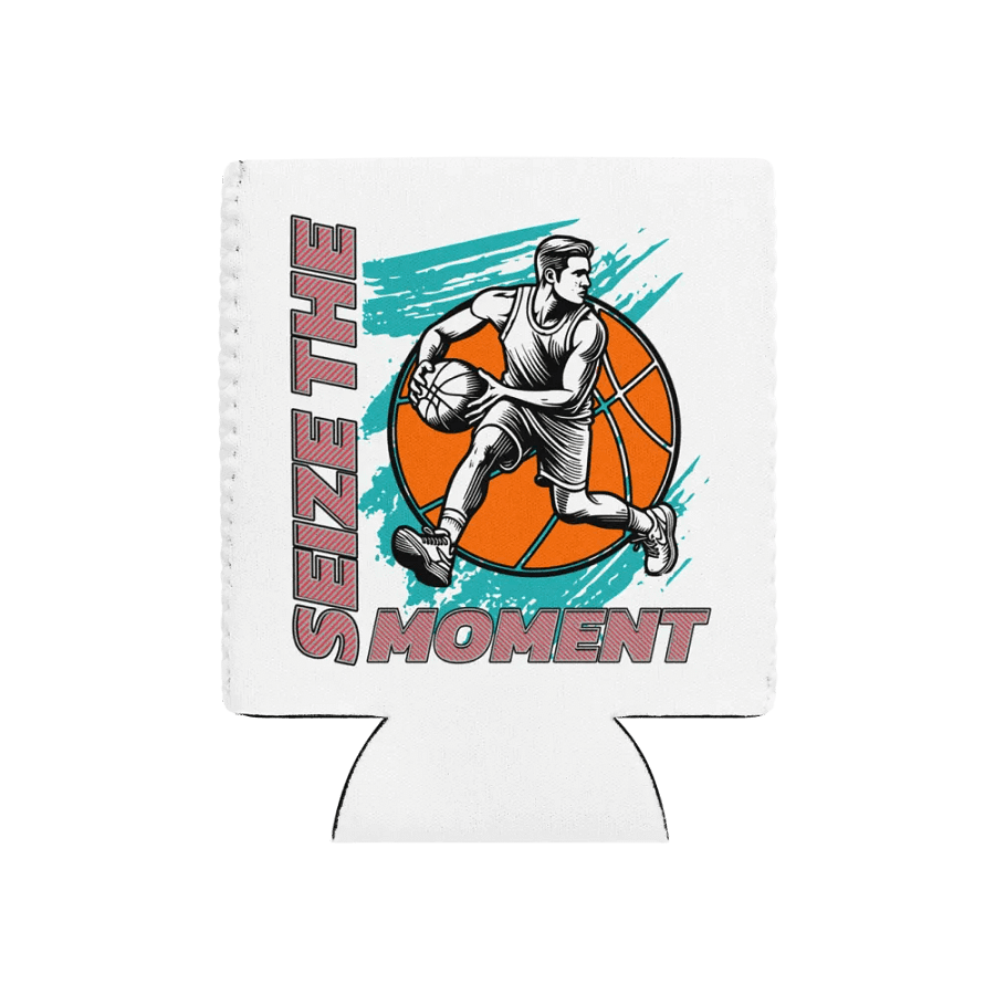 Seize the Moment Basketball Can Cooler product image (1)
