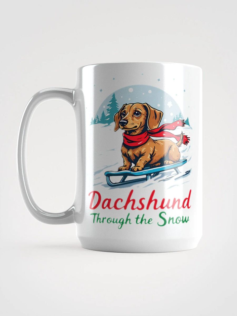 Dachshund Through the Snow Dog Christmas Mug product image (1)