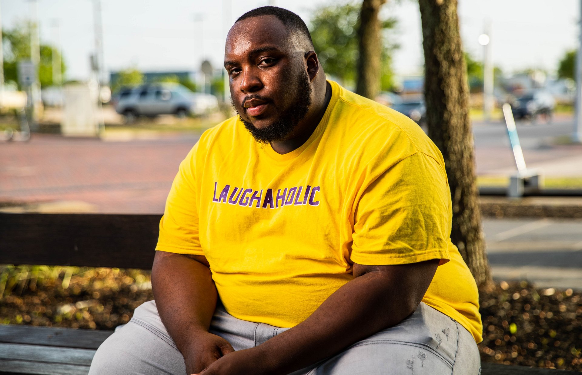 Laughaholic T-Shirt (Yellow) product image (2)