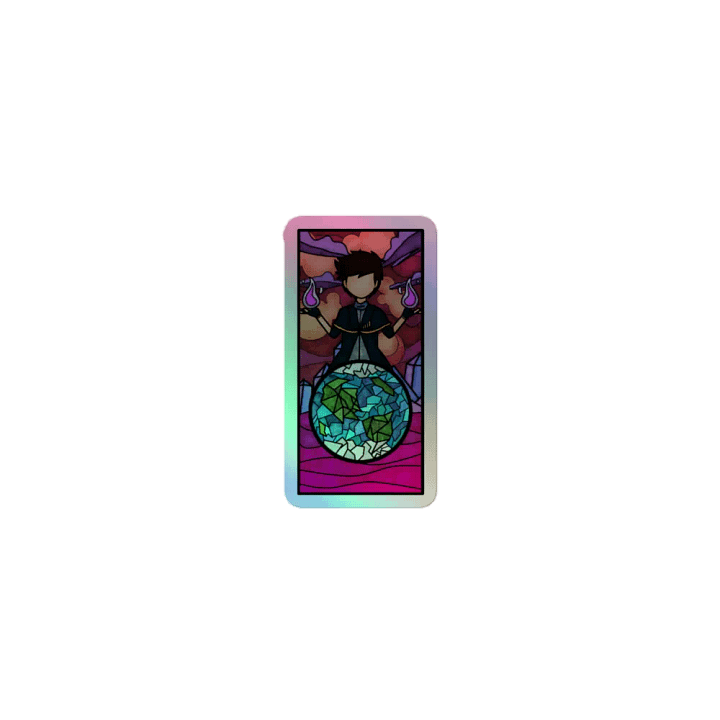 Bruce Stained Glass Holographic Sticker product image (1)