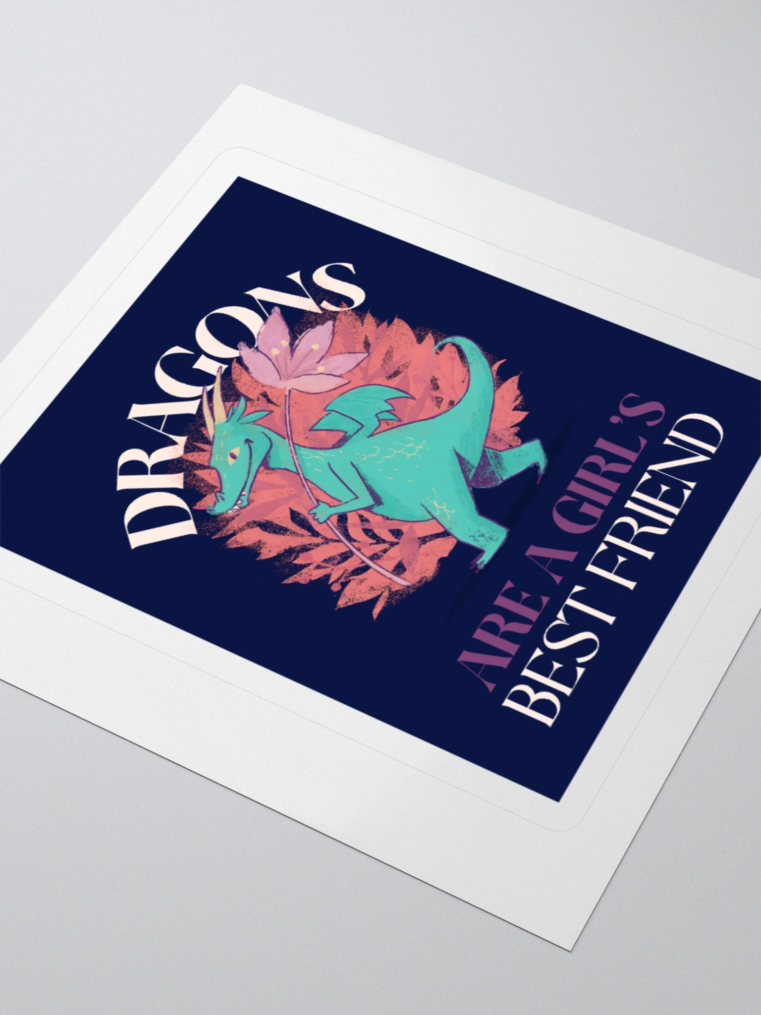 Dragons Are A Girl's Best Friend Dragon Girl Woman Friendship Sticker product image (9)