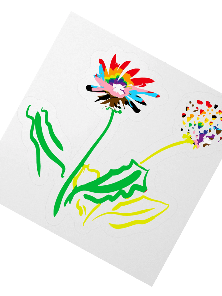 Progress Pride Flag Dandelions Sticker product image (2)
